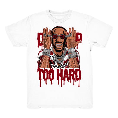 Women 6 Carmine shirt | Drip Too Hard - Retro 6 Carmine / White tee shirts