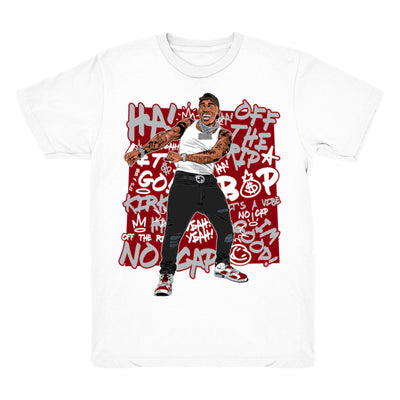 Women 6 Carmine shirt | DaBaby Vibez - Retro 6 Carmine / White tee shirts