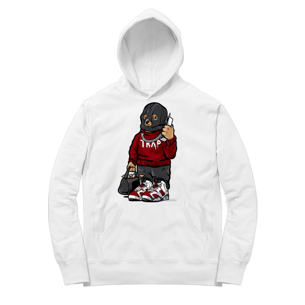 Women 6 Carmine Hoodie | Trap Bear - Retro 6 Carmine 2021 / White Hooded shirt