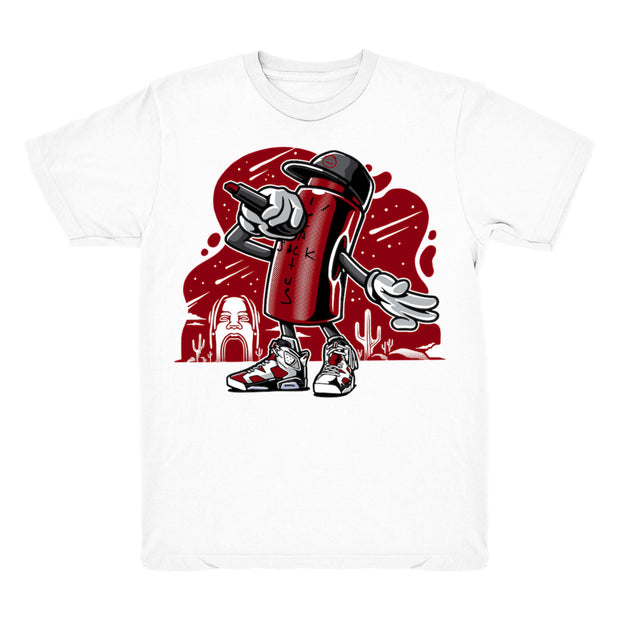 Women 6 Carmine shirt | Cactus Jack - Retro 6 Carmine / White tee shirts