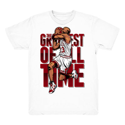 Youth 6 Carmine shirt | The Greatest - Retro 6 Carmine / White tee shirts