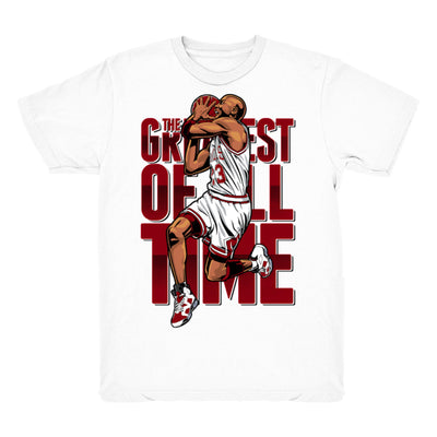 Women 6 Carmine shirt | The Greatest - Retro 6 Carmine / White tee shirts