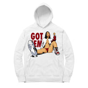 Women 6 Carmine Hoodie | Got Em - Retro 6 Carmine 2021 / White Hooded shirt