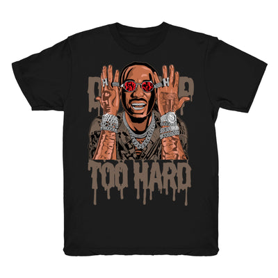 Youth 4 Taupe Haze shirt | Drip Too Hard - Retro 4 Taupe Haze 2021 / Black tee shirts