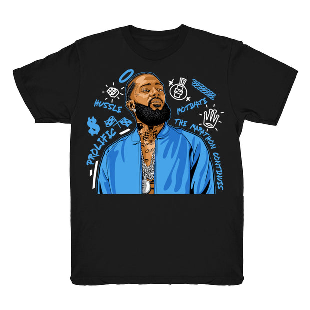 Youth 1 University Blue shirt | Nipsey Forever Fly - Retro 1 OG High University Blue / Black tee shirts