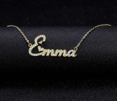 Crystal Pendant Necklace for Women Iced Out Zirconia Necklaces Women Personalized Necklace with Names Initial Letters