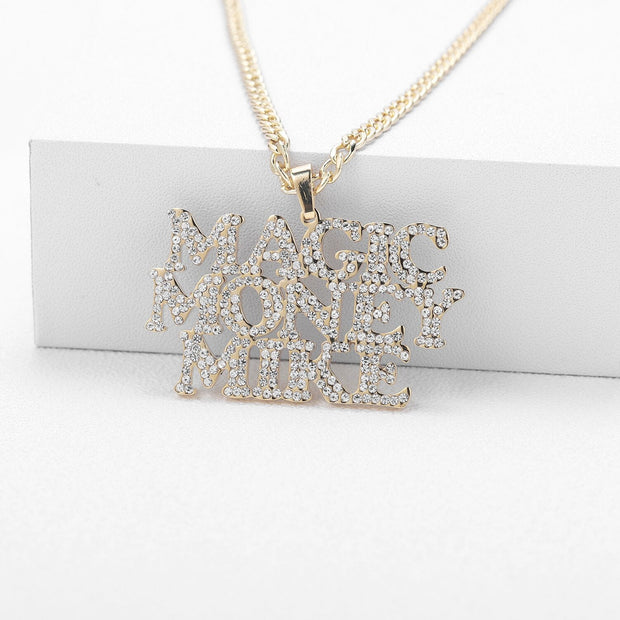 Custom Name Hip Hop Iced Out Necklaces Charms Pendants With Gold Silver Cuban Link Chain Jewelry Gift