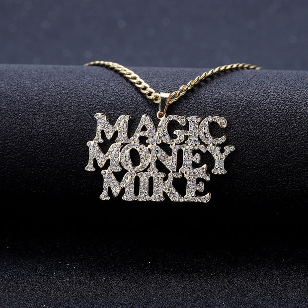 Custom Name Hip Hop Iced Out Necklaces Charms Pendants With Gold Silver Cuban Link Chain Jewelry Gift