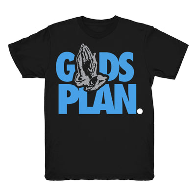 Youth 4 UNC shirt | Drake Gods Plan - Retro 4 UNC 2021 / Black tee shirts