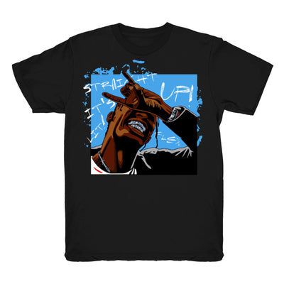 Youth 4 UNC shirt | Travis Scott - Retro 4 UNC 2021 / Black tee shirts