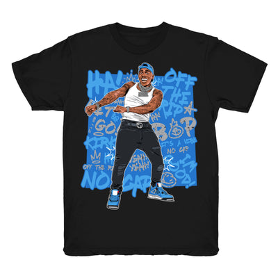 Women 4 UNC shirt | DaBaby Vibez - Retro 4 UNC 2021 / Black tee shirts