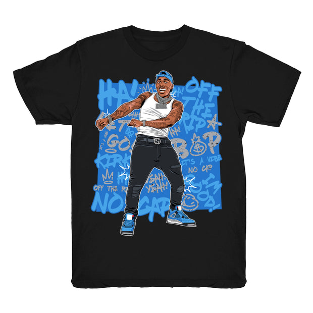 Youth 4 UNC shirt | DaBaby Vibez - Retro 4 UNC 2021 / Black tee shirts