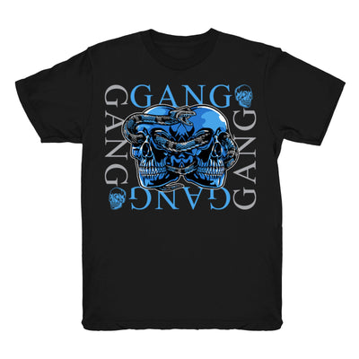 Youth 4 UNC shirt | Gang Gang - Retro 4 UNC 2021 / Black tee shirts