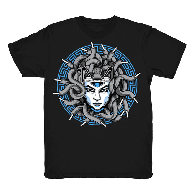 Women 4 UNC shirt | Medusa Laced - Retro 4 UNC 2021 / Black tee shirts