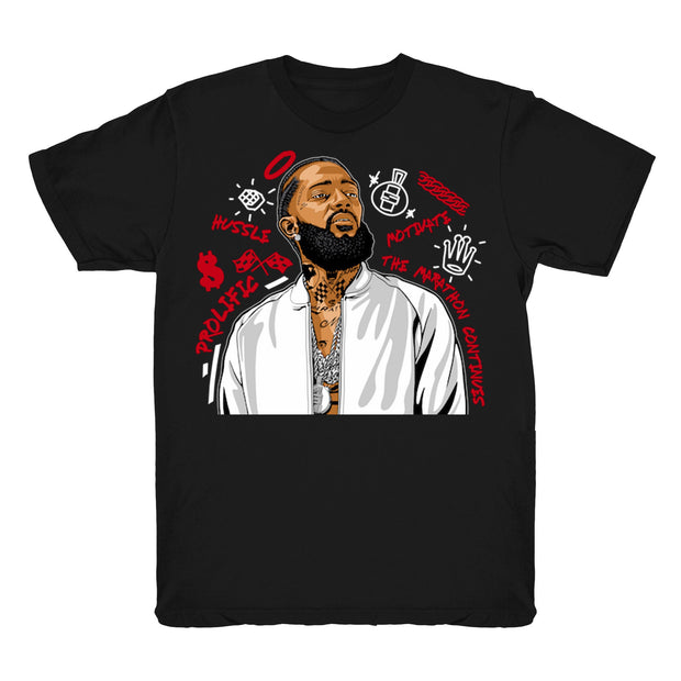 Youth 12 Twist shirt | Nipsey Forever Fly - Retro 12 Twist / Black tee shirts