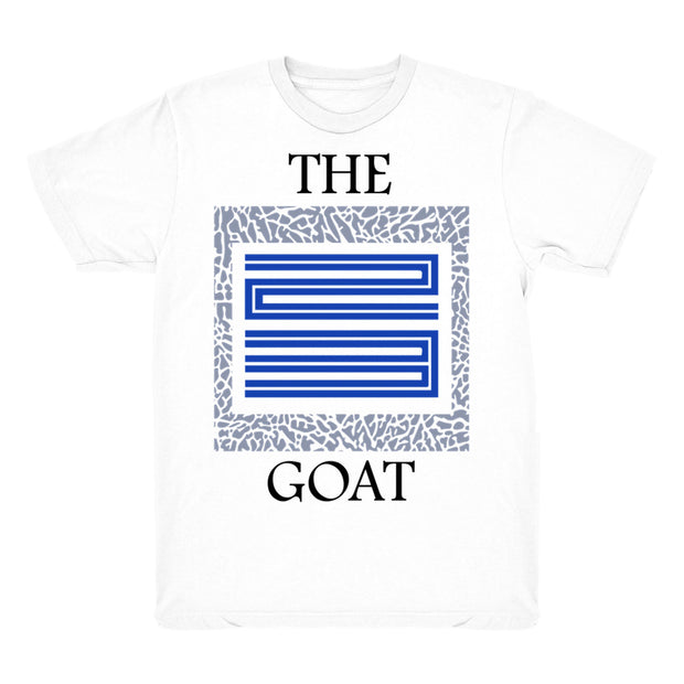 Women 3 Racer Blue shirt | The Goat 23 - Retro 3 Racer Blue 2021 / White tee shirts