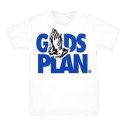 Women 3 Racer Blue shirt | Drake Gods Plan - Retro 3 Racer Blue 2021 / White tee shirts