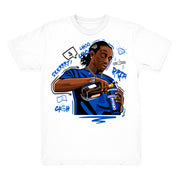 Women 3 Racer Blue shirt | Quavo Drip - Retro 3 Racer Blue 2021 / White tee shirts